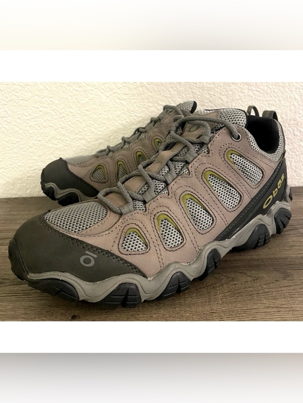 Oboz Sawtooth II Low Mens Size US 11.5 Hiking Shoes Gray Nubuck Leather Lace Up